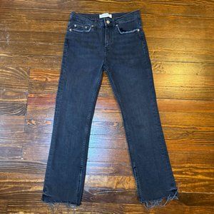 Zara Mid Rise Cropped Jeans